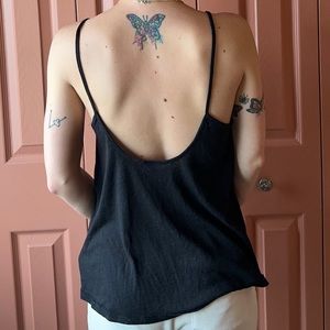 Low back ribbed tank top